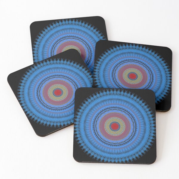 Item preview, Coo Hypnotic Blue, Red and Yellow Mandala Spiral designed and sold by Pucadot.