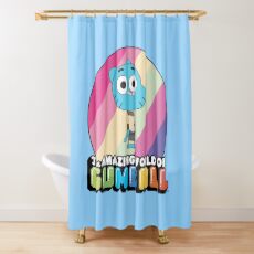 The Amazing World of Gumball Rainbow Shower Curtain