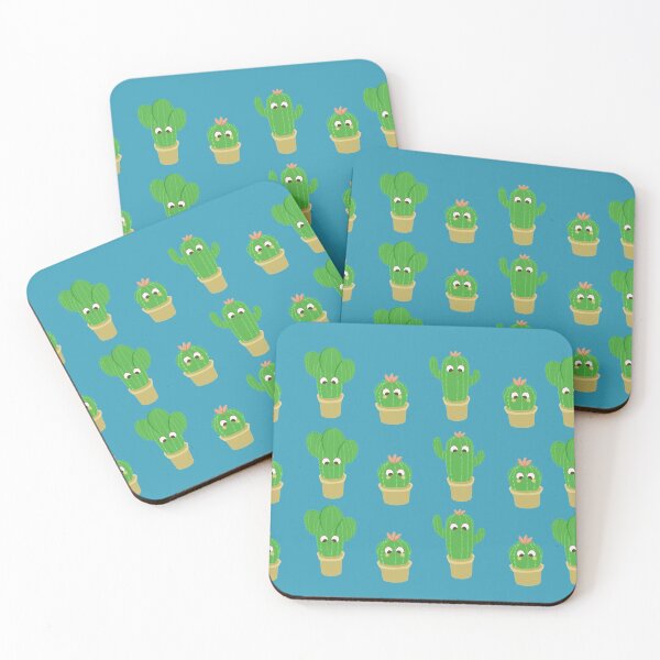 Item preview, Baby cactus pattern blue  designed and sold by Nadia  Ronquillo.