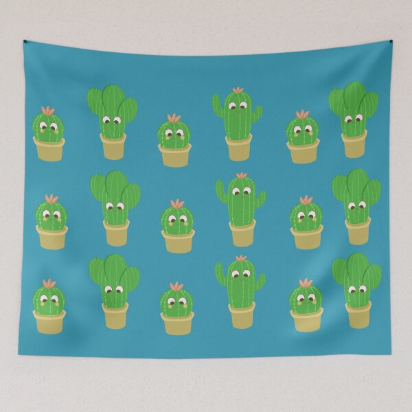 Item preview, Baby cactus pattern blue  designed and sold by Nadia  Ronquillo.