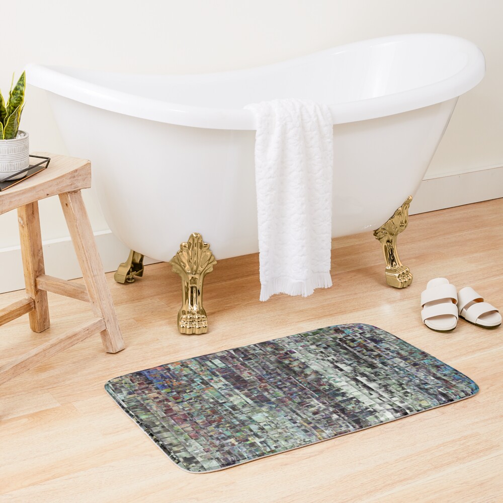 Abstract Chaotic Pattern Bath Mat