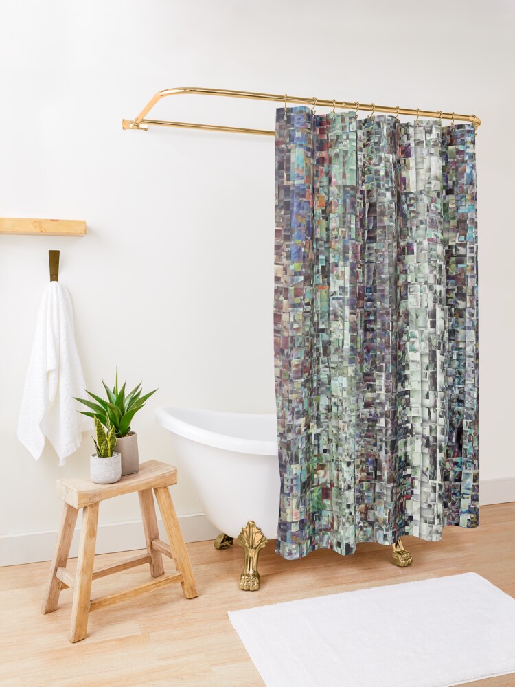 Alternate view of Abstract Chaotic Pattern Shower Curtain