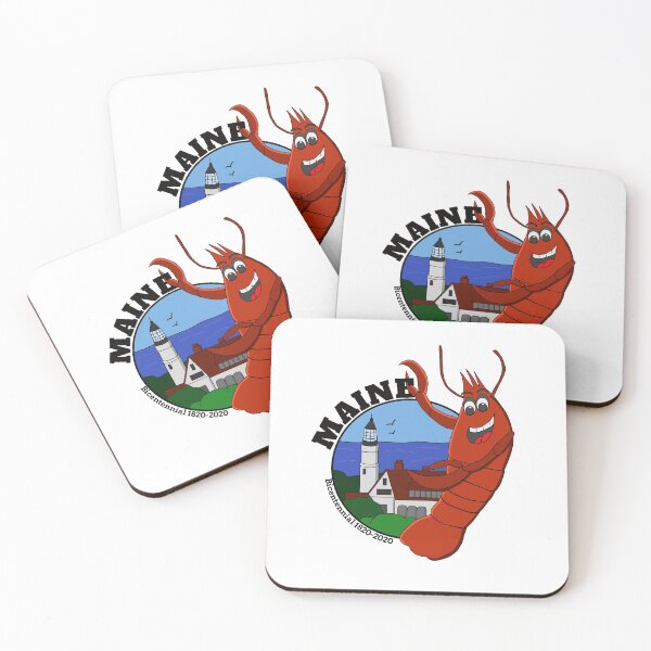 Item preview, Maine 1820-2020 200th Bicentennial Lobster with Lighthouse designed and sold by KobelskiDesigns.