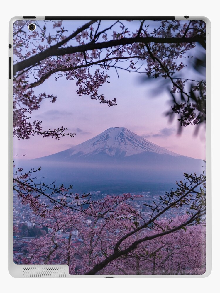 Mt Fuji Cherry Blossoms Ipad Case Skin By Mitzpicz Redbubble