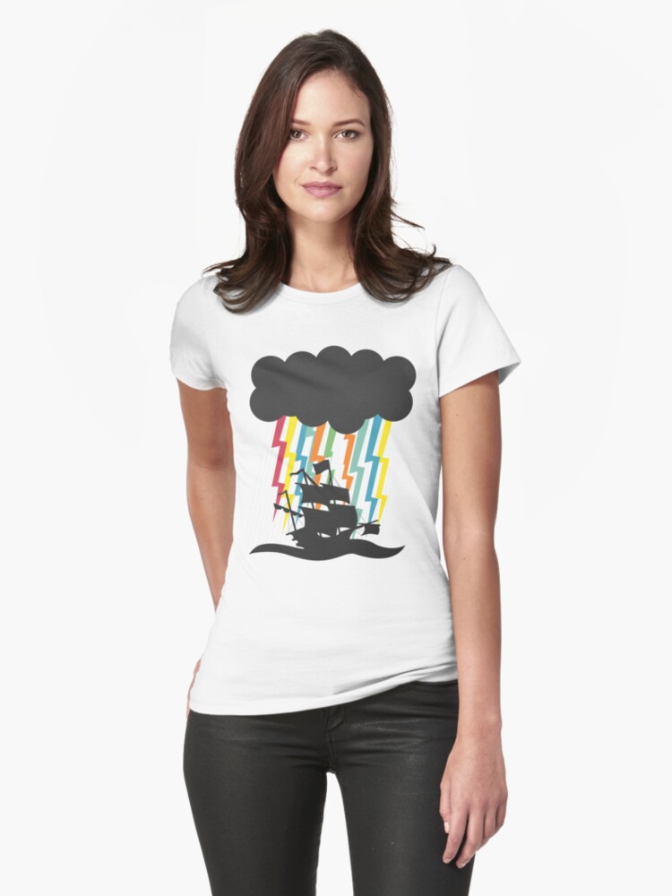 Thumbnail 1 of 3, Fitted T-Shirt, Not Any Ordinary Storm designed and sold by jaffajam.