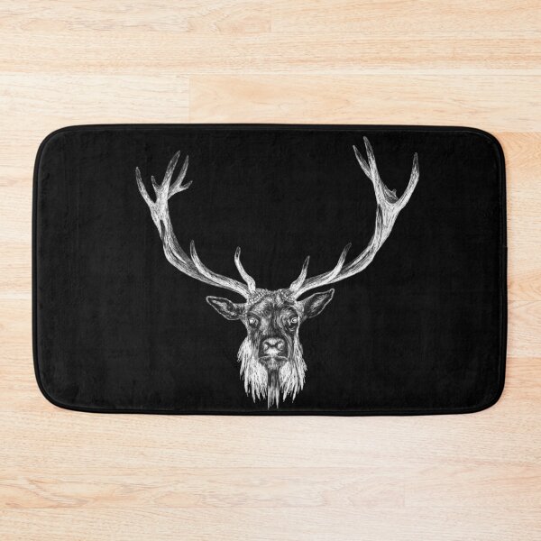 Item preview, Majestic Red Deer Stag on Black designed and sold by Traveling Pencils.