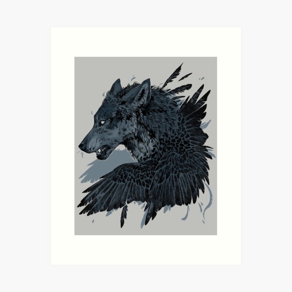 Shapeshifter (grey) Art Print