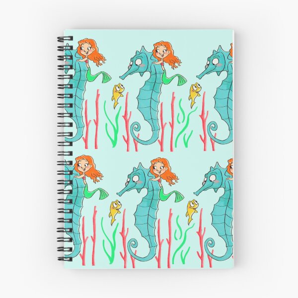 Item preview, Mermaid and seahorse pattern  designed and sold by Nadia  Ronquillo.