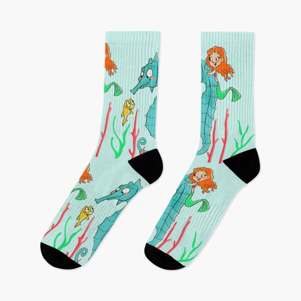 Item preview, Mermaid and seahorse pattern  designed and sold by Nadia  Ronquillo.