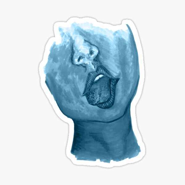 light blue machine Sticker