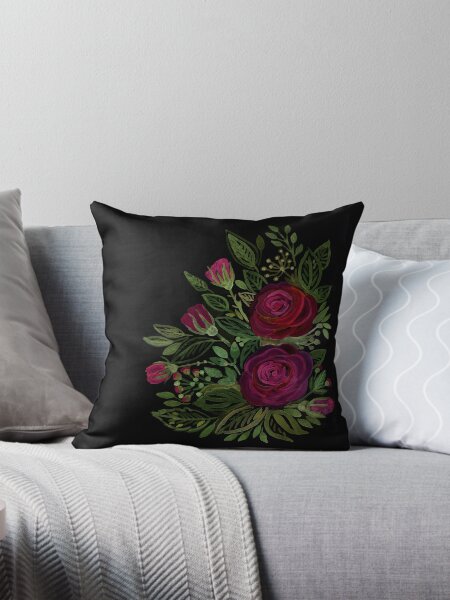 Vista previa del artículo con la obra «Un ramo de rosas sobre un fondo negro.», diseñado y vendido por fuzzyfox.