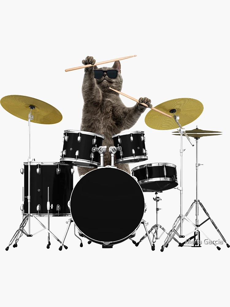 Débardeur Humour Chat Rock – Motif Chat Jouant De La Guitare, Cadeau Pour Amoureux Des Chats Et De La Musique