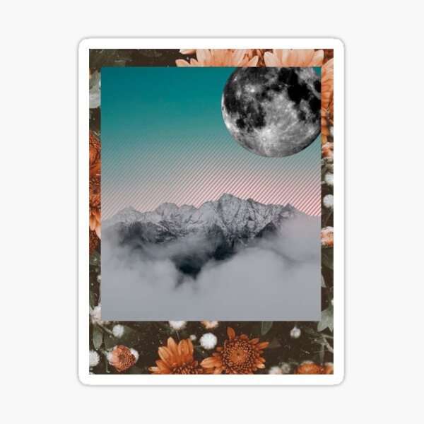 Dreamy Aesthetic Sunset Cloud Polaroid Sticker Bullet Journal Stickers,  Cute Stickers, Aesthetic Polaroid Stickers, Studio Ghibli Stickers 