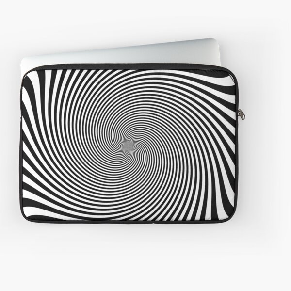 #hypnosis, #vortex, #illusion, #design, pattern, art, abstract, illustration, psychedelic, nature, spiral, twist, creativity Laptop Sleeve