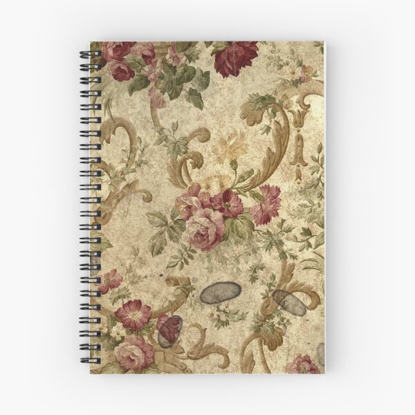 Item preview, Vintage brocade, gold, crimson flowers fabric designed and sold by BalloonPrints.