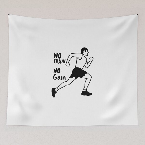 Item preview, No Train No Gain running workout design designed and sold by RogerWBDesigns.