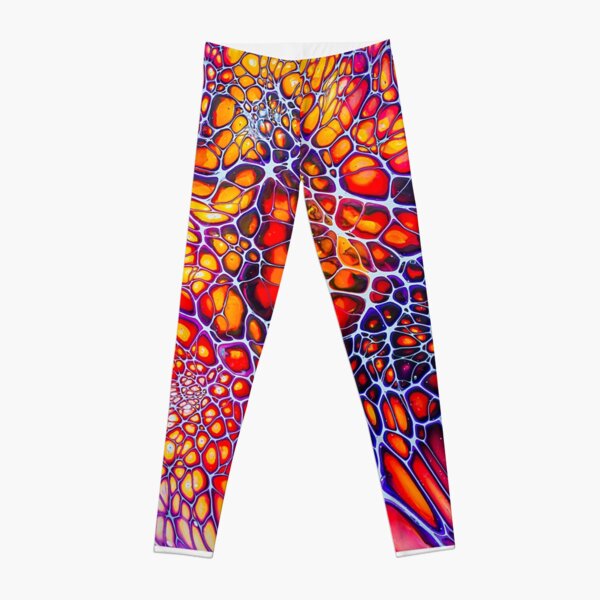 Purple fire bloom Leggings