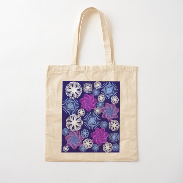 Dancing Spirographs Cotton Tote Bag