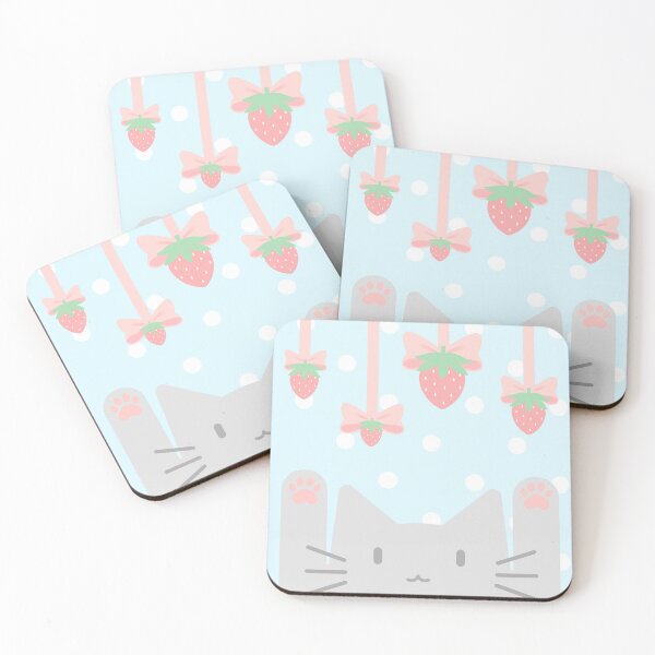 Item preview, Strawberry Ribbon Kittea designed and sold by lucidly.