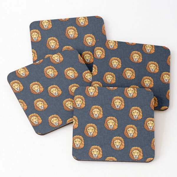 Item preview, Lions - safari (blue) designed and sold by littlearrow.