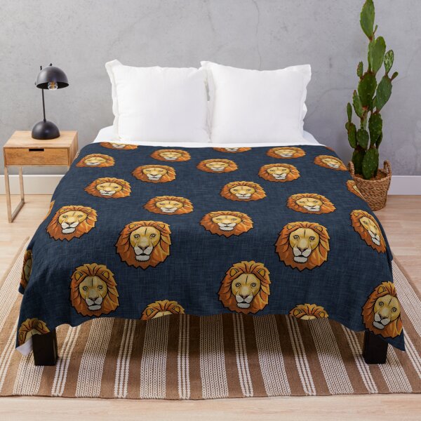 Item preview, Lions - safari (blue) designed and sold by littlearrow.