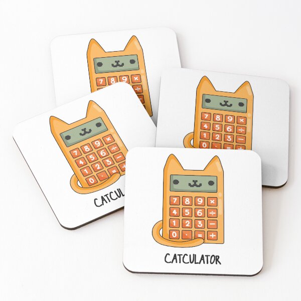 Item preview, Cat-culator Funny Calculator Puns  designed and sold by punnybone.