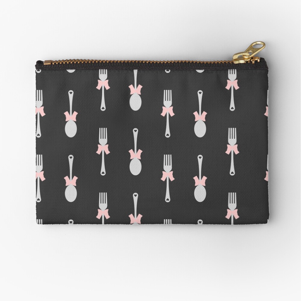 Ribbon Cute-lery Zipper Pouch