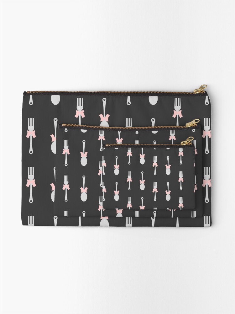 Alternate view of Ribbon Cute-lery Zipper Pouch