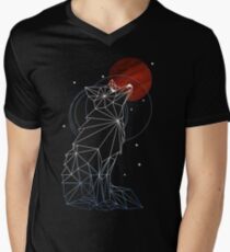 Fox in the Stars Men's V-Neck T-Shirt