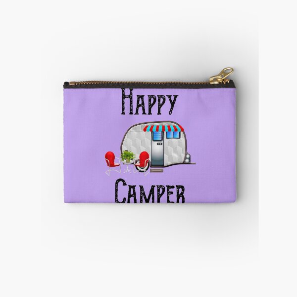 Item preview, Happy Camper with Retro Camper Trailer designed and sold by BalloonPrints.