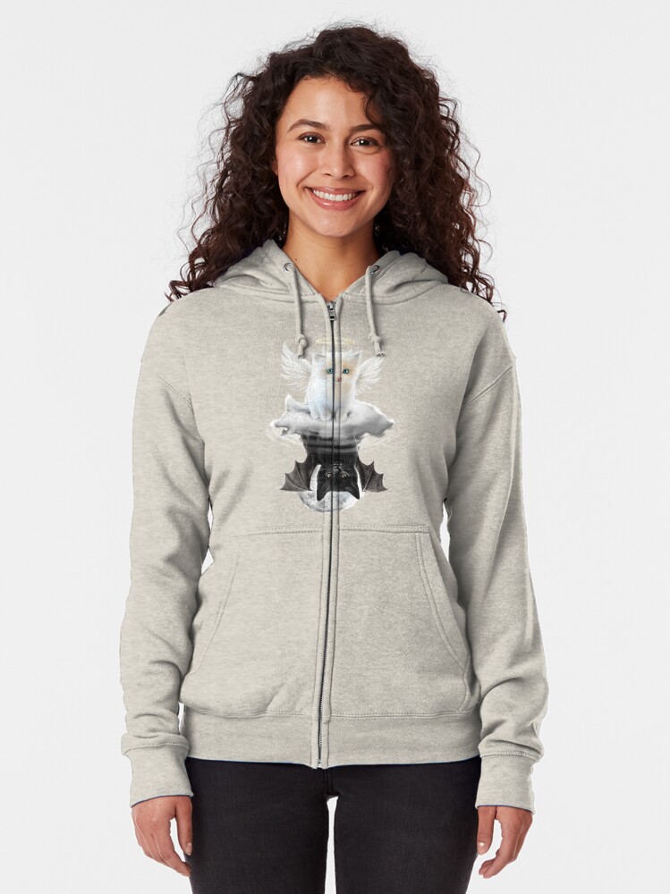 angel and devil cat sweatshirt