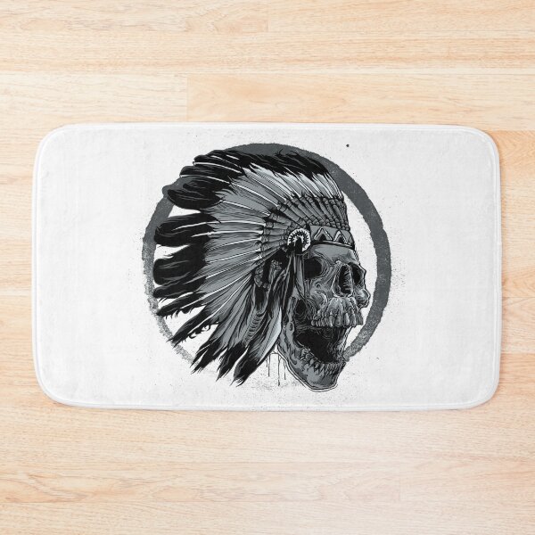 Item preview, Indian Skull Tattoo Artwork - Black and White Tattoo  designed and sold by TinoThreads.