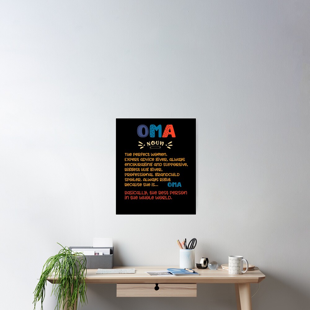 Oma Definition Grandma Family Cute Name Women Gift