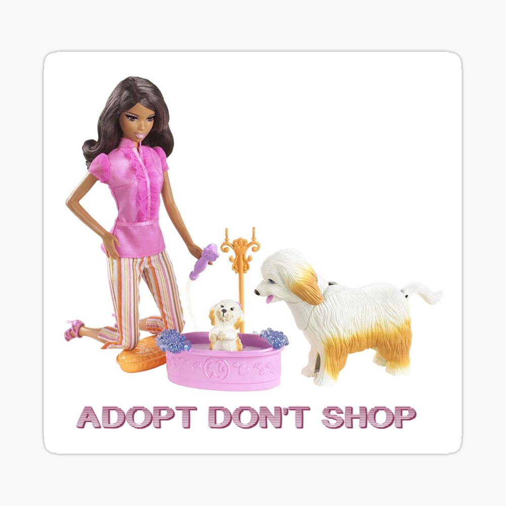 Adopt don's shop Barbie doll and her dog