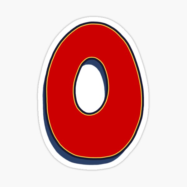 Letter O - Red Sticker