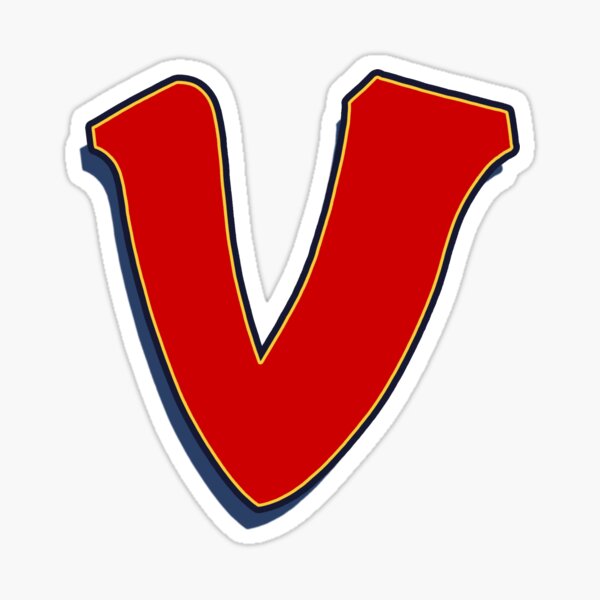 Letter V - Red Sticker
