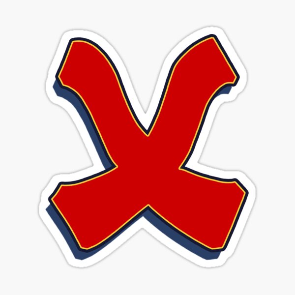 Letter X - Red Sticker