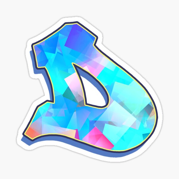 Letter D - Color Mix Sticker