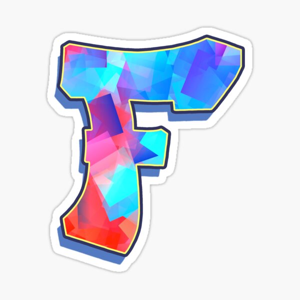 Letter F - Color Mix Sticker