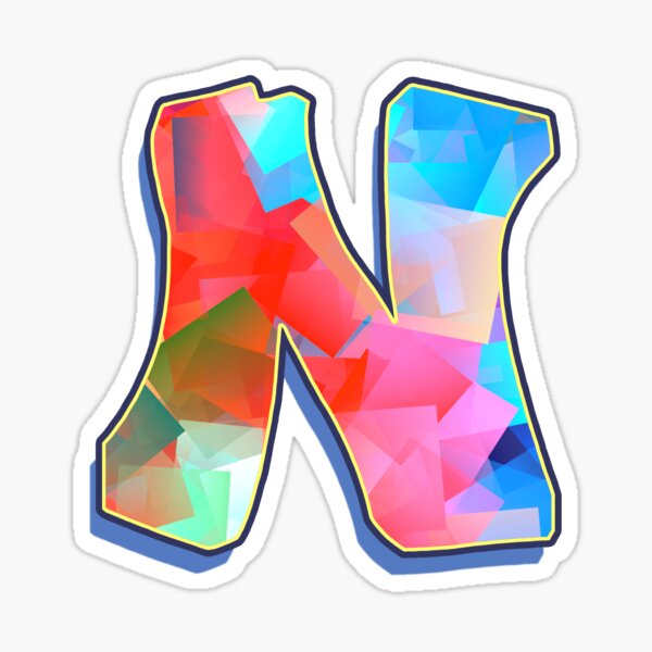Letter N - Color Mix Sticker