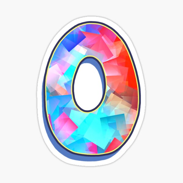 Letter O - Color Mix Sticker