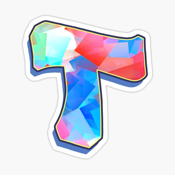Letter T - Color Mix Sticker