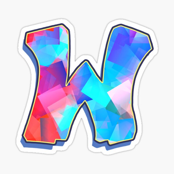 Letter W - Color Mix Sticker