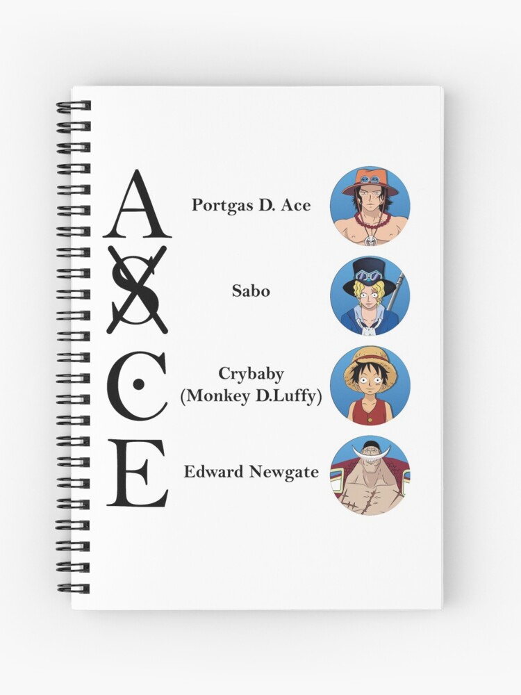 One Piece Ace S Tattoo Spiral Notebook For Sale By Mihaigr Redbubble