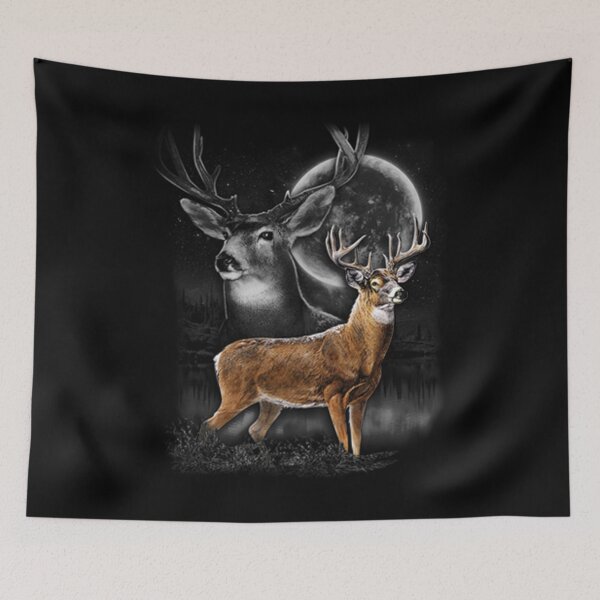 Item preview, White Tailed Deer in Standing in Full Moon designed and sold by KA DESIGNS.