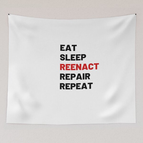Item preview, Eat Sleep Reenact - Medieval reenactor nerd geek designed and sold by Garaunt - The bavarian brute.