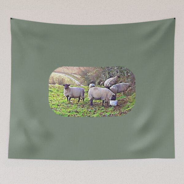 Item preview, Sheep grazing in a winter field designed and sold by DAscroft.