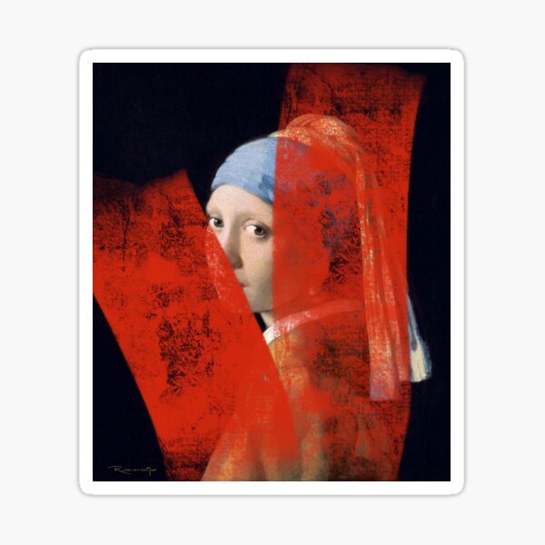 Girl with the pearl earring Sticker