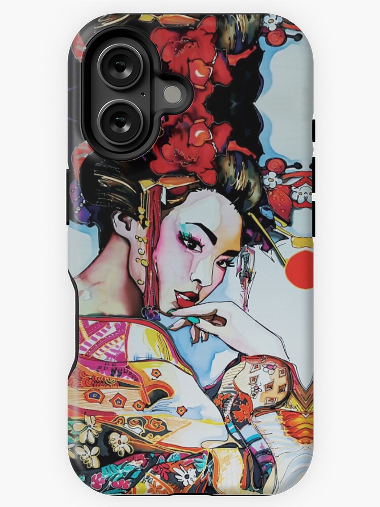 Thumbnail 1 of 4, iPhone Case, GEISHA STYLE PATTERN designed and sold by ARTbubble.