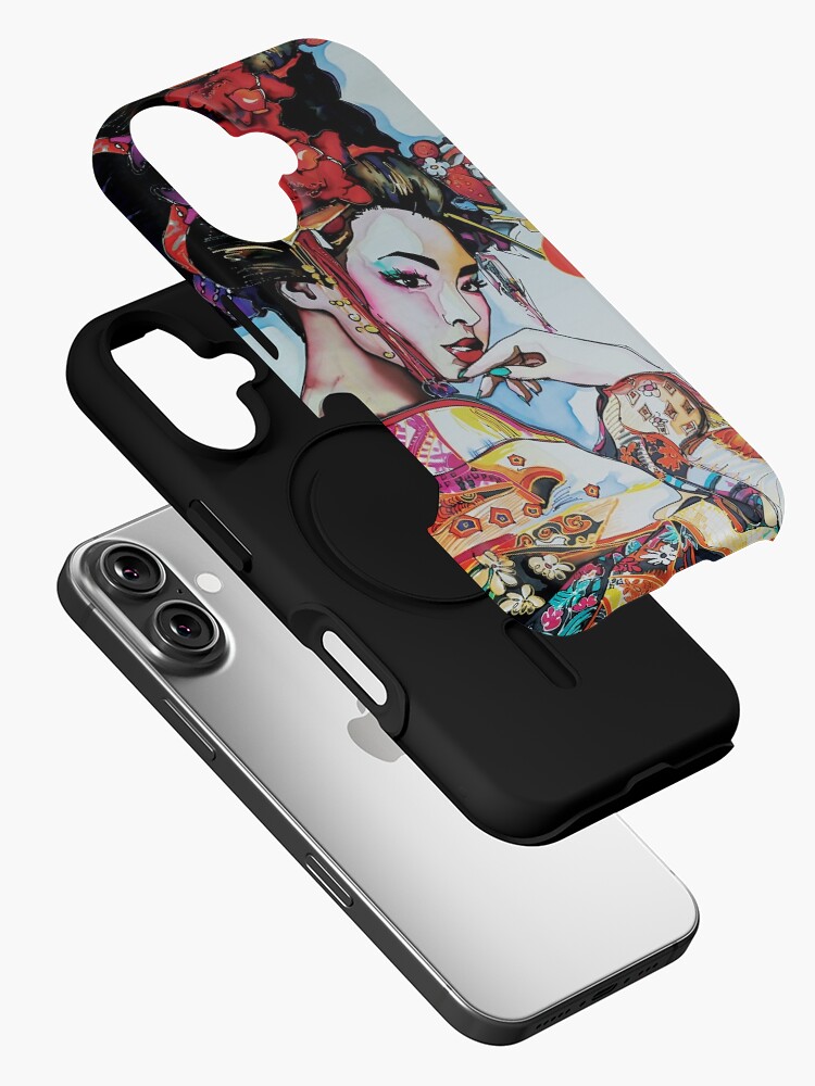 Thumbnail 2 of 4, iPhone Case, GEISHA STYLE PATTERN designed and sold by ARTbubble.